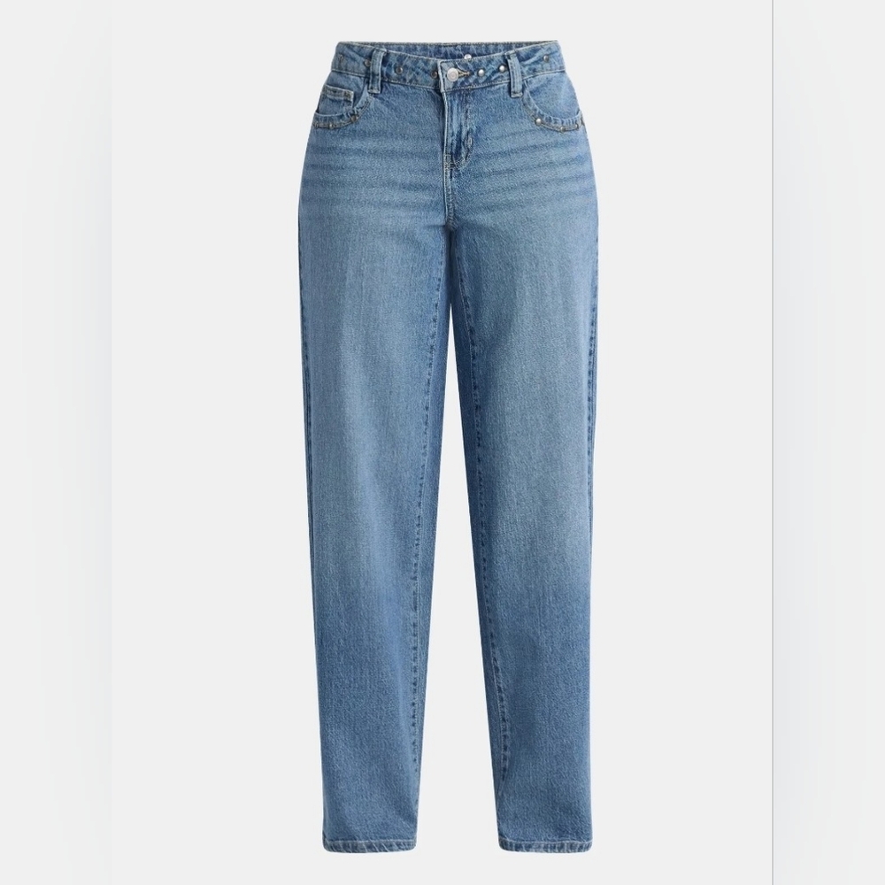 No Boundaries Women's Straight Leg Blue Jeans